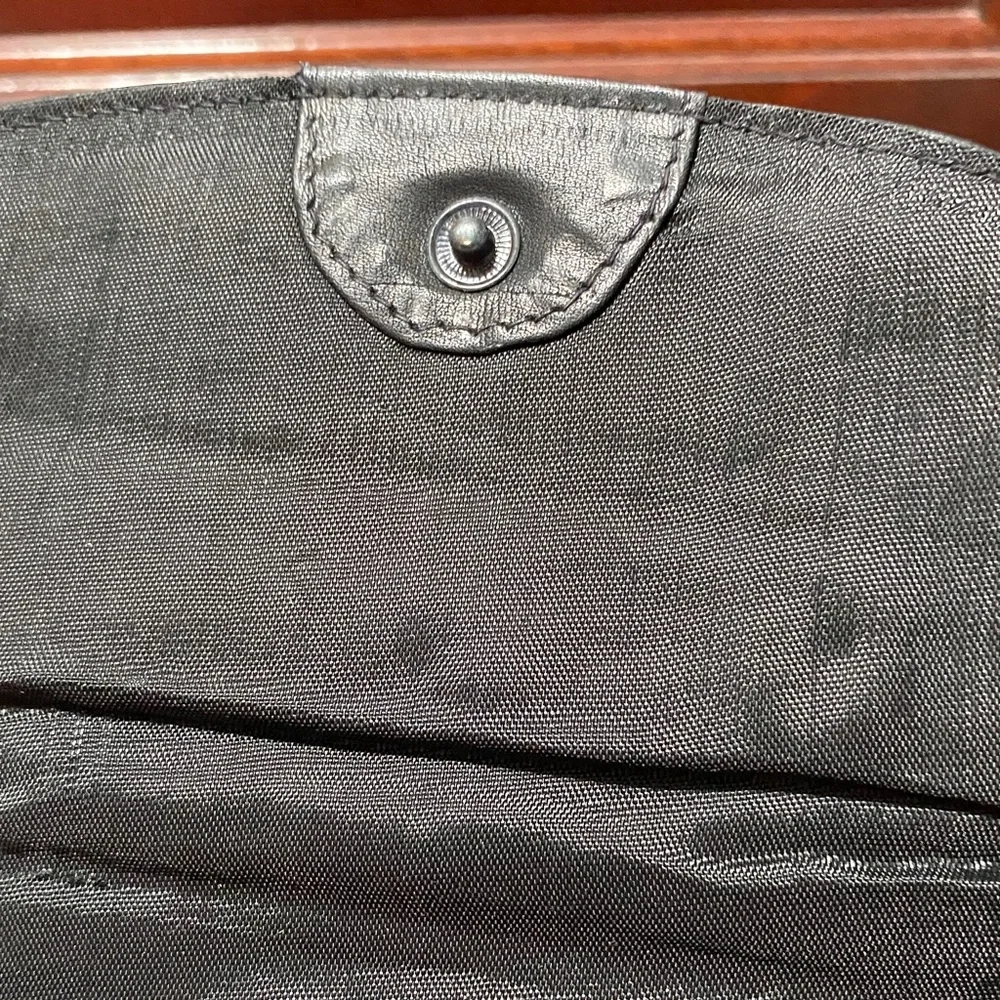 Vintage Black soft Leather wallet checkbook pouch Bag